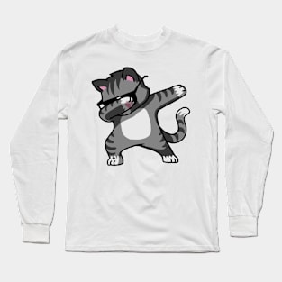 Gray Cat Dance Long Sleeve T-Shirt